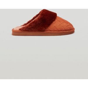 Dames sloffen | extra warm | bruin rood | kwaliteit YM