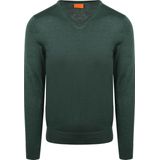Suitable Merino Pullover V-Hals Racing Groen - Maat S - Heren