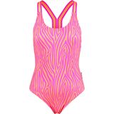 BECO zebra vibes badpak - B-cup - roze/oranje - maat 34