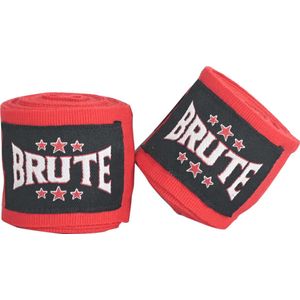 Brute Handwraps Kick boksen Bandage 2.5M - Nylon - Rood - Boksen & Kickboksen - Bescherming, Perfecte Aansluiting - Verbeterde prestaties Handen & Polsen