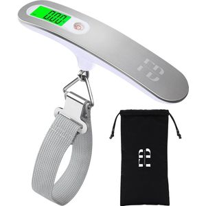 Draagbare elektronische bagageweegschaal tot 50 kg met tarrafunctie - Compact en ideaal voor op reis