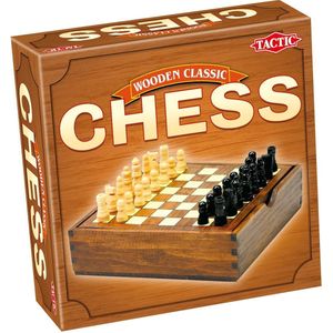 Klassiek schaakspel in houten doos - Geschikt voor kinderen vanaf 7 jaar