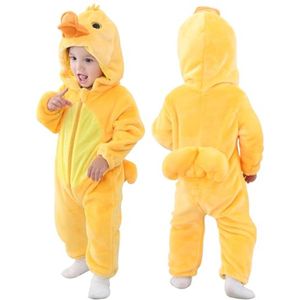 Baby Capuchon Rompers Winter Flanellen Jumpsuit Pyjama 2-36 Maanden