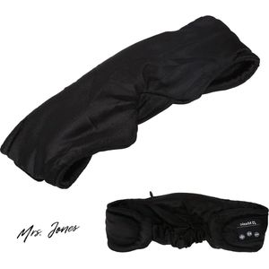 Mrs. Jones Bluetooth-oogmasker Draadloze Bluetooth 5.0-koptelefoon Muziek Reizen Slaapkoptelefoon Handsfree Slaapmasker met Ingebouwde Krachtige Batterij(Black) .