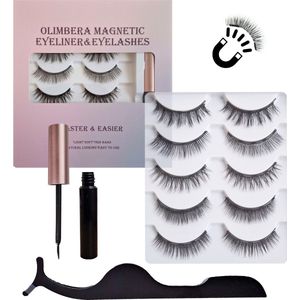 Olimbera Complete Magnetische Wimperset 5 Stijlen & Lijmvrije Eyeliner & Applicator
