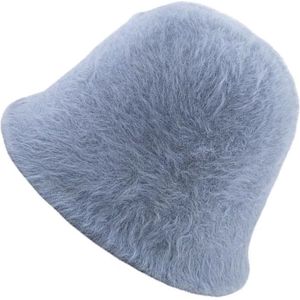 ASTRADAVI Winter Hats - Hoed - Stijlvolle en Elegante Pluche Emmer Hoed - Eén Maat Verstelbaar - Licht Blauw