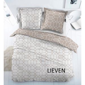 Flanel Laken 1 persoons lieven taupe 180 x 290