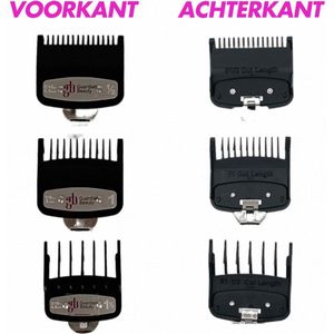 Premium Cutting Guides/Opzetkammen voor Wahl en anderen Tondeuses - 3 in 1 - 0.5, #1 en #1.5.