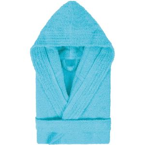 Kinderbadjas met Capuchon Uni Pure 12 Jaar Aqua col 3236