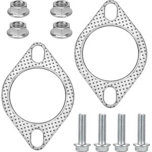Allecto Plus - Auto-Uitlaatpakking, 2 stuks, 636 cm, Uitlaatflenspakking met bouten en moeren, Katalysatorpakking - Universeel autodeel voor uitlaatsysteem