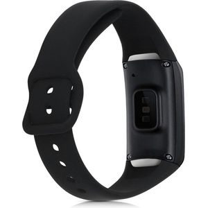 kwmobile 2x armband geschikt voor Samsung Galaxy Fit (SM-R370) - Bandjes voor fitnesstracker in wit / zwart