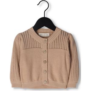 Quincy Mae Pointelle Knit Cardigan Truien & Vesten Baby - Sweater - Hoodie - Vest- Beige - Maat 6-12M