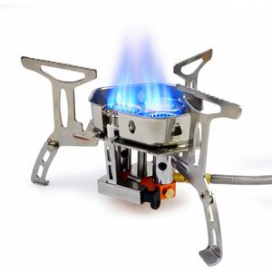 Gaskoker Met Koffer Inclusief 8 Gaspatronen, Ideaal Voor Camping Of Fondue Oververhittingsbeveiliging Gaskoffer Gasfornuis Grill Campingkooktoestel 8