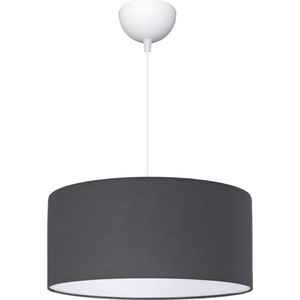 Design hanglamp Sutton 21x38 cm E27 wit en grijs