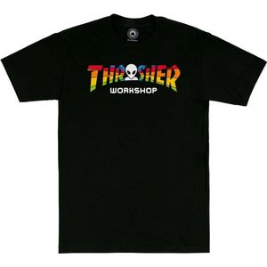 Thrasher X Aws Spectrum T-shirt Met Korte Mouwen Groen M Man