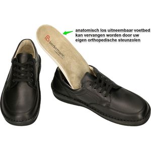 Berkemann -Heren - zwart - geklede lage schoenen - maat 43.5