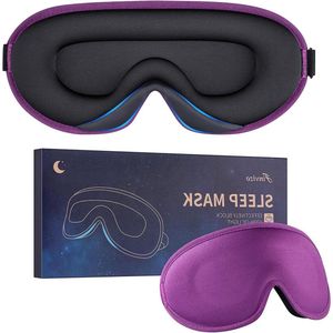 Slaapmasker zacht schuim comfortabel violet oogbedekking voor dames en heren - blokkeert licht voor reizen yoga dutje