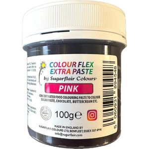 Sugarflair Colourflex Extra Paste Voedingskleurstof - Pasta - Roze - 100g