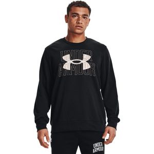 Under Armour Rivaliserende Terry Logo Crew-Zwart / / Onyx Wit