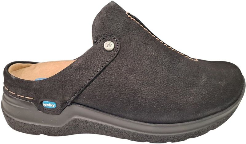Wolky - Dames Muilen - Zwart - Zacht Leer