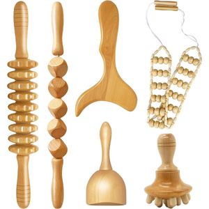 Lexium Maderotherapie set - Madero - Massage roller - Houttherapie - Anti-cellulitis - Maderotherapie set massage - Massage hout