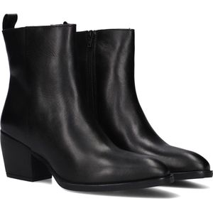 Notre-V Ki-4563 Enkellaarsjes - Enkelboots met rits - Dames - Zwart - Maat 38