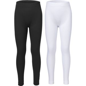 Ladeheid Kinderen Thermobroek - Sport - Lang - Polyamide – Zwart/wit – 122-128 – LA-LA40-259-TMPK-2B