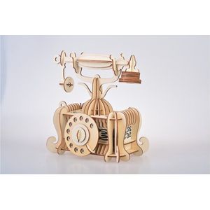 Houten modelbouw - Wooden Puzzle - Miniatuurbouw hout - Old fashioned phone