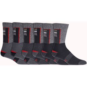 Sportsokken | Badstof voet | Nauwsluitende pasvorm | Grijs | 6 paar