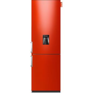 NUNKI LARGEH2O (Hot Rod Red Gloss All Sides) Combi Bottom Koelkast, E, 197+71l, Handle, Waterdispenser