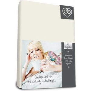 Bed-Fashion jersey topdek split hoeslaken Creme - 180 x 210 cm - Beige