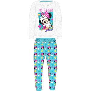 Disney Minnie Mouse Pyjama-set Katoen Grijs/Turquoise Maat 116