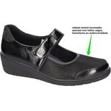 Solidus - Helia - Ballerina's - Zwart - Orthopedisch - Klittenbandsluiting