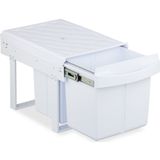 Inbouw Prullenbak - 3 Vakken - 15 l & 2x 8 l - Wit - Uittrekbare Telescooprail