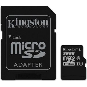 Kingston - 128 GB  microSDXC Klasse 10 UHS-i met Adapter