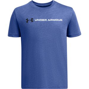 Under Armour Kinder T-Shirt Ua B Logo Wordmark Ss Tech Blue 432-S (US YSM)