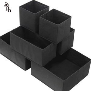 SEPH Lade Organizer Set - 6 Stuks - Zwart - Opbergbox - Kast Verdeler - Opbergmand - Kleding organizer - Opbergmand - Opbergdozenset