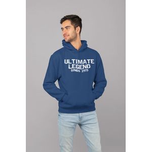 1975 Jaar Navy Hoodie heren - Maat S - Ultimate Legend - Verjaardag Cadeau Mannen - Limited Edition
