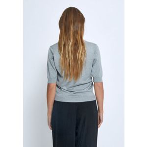 minus - Trui 'Milla' - Grijs Gemêleerd - Gebreide Trui