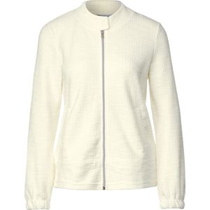 Street One structure jacket with zipper - Dames Vest - off white - Maat 36