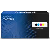 PrintAbout - Toner TK-5220K - 4-kleuren Multipack - Geschikt voor Kyocera