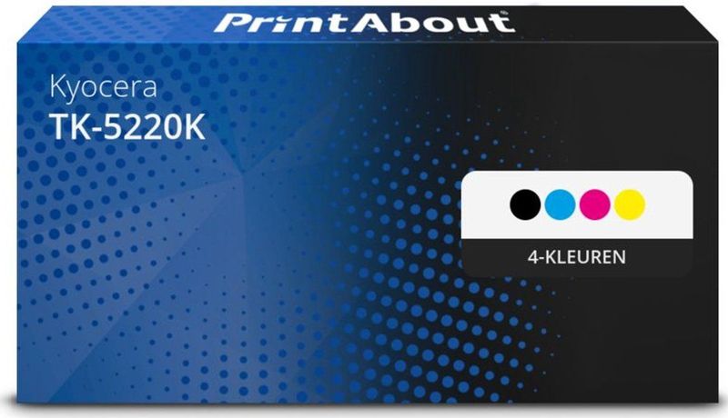 PrintAbout - Toner TK-5220K - 4-kleuren Multipack - Geschikt voor Kyocera