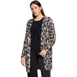 Betty Barclay - Cardigan - Bruin - Dierenprint - Lange Pasvorm