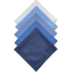 Herenzakdoeken - 5-delige grote katoenen herenzakdoekenset - Hoogwaardige herenpochetten - Unisex - Klassieke zakdoeken - Geschikt voor bruidegoms - Bruiloften - Gala's - Feesten - Vieringen