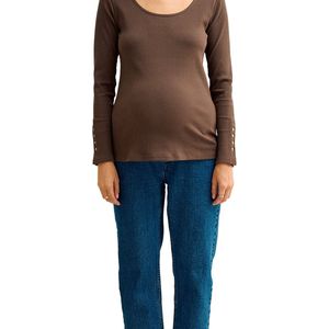 Vertbaudet - T-shirt - Rib - Borstvoeding - Lange Mouwen - Biologisch Katoen