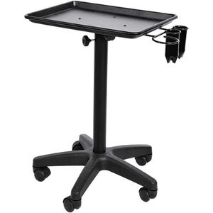 EGoods - Verstelbare Haarstylingwagen met Kapperslade en Wielen - Aluminium kappers toolwagen - Föhn houder - 45 x 33 x 65 cm