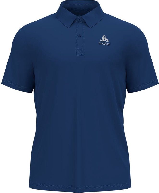 Odlo Cardada Korte Mouw Poloshirt Blauw S Man