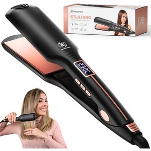 Beeperfect® Stijltang - Hair Straightener - Krultang - Stijlen en Krullen - Stijltangen - Keramisch - Snel Opgewarmd - 100℃/230℃ - Incl. Hittebestendige Mat