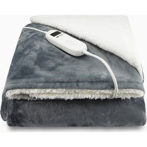 Rockerz Elektrische deken - Warmtedeken -Elektrische bovendeken - XL formaat (200 x 180 cm) - 2 persoons - Kleur: Lichtgrijs