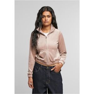 Urban Classics - Velours Trainingsjack - Dames - Slim-fit - Zacht en Rekbaar